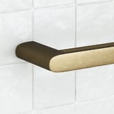 Temple &amp; Webster Clovelly 750mm Antique Brass Double Towel Rail