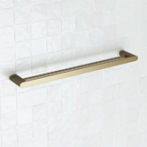 Temple &amp; Webster Clovelly 750mm Antique Brass Double Towel Rail