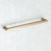 Temple &amp; Webster Clovelly 750mm Brushed Gold Double Towel Rail