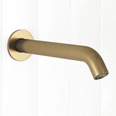 Temple &amp; Webster Clovelly 200mm Antique Brass Curved Bath/Basin Wall Spout