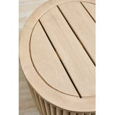 Temple &amp; Webster Como Eucalyptus Wood Outdoor Side Table