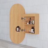 Temple &amp; Webster Soho 450mm Pill LED Mirrored Shaving Cabinet
