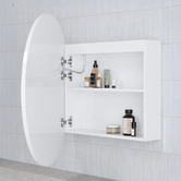 Temple &amp; Webster Soho 800mm Round LED Mirrored Shaving Cabinet