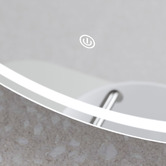 Temple &amp; Webster Soho 800mm Round LED Mirrored Shaving Cabinet