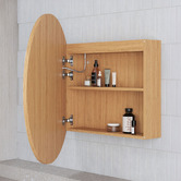 Temple &amp; Webster Soho 800mm Round LED Mirrored Shaving Cabinet
