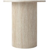 Temple &amp; Webster Tilly Travertine-Look Side Table