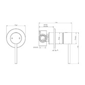 Temple &amp; Webster Clovelly Antique Brass Shower/Bath Wall Mixer