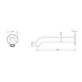 Temple &amp; Webster Clovelly 200mm Bronze Curved Bath/Basin Wall Spout