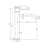 Temple &amp; Webster Clovelly Bronze Curved Tall Basin Mixer