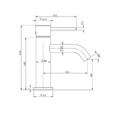 Temple &amp; Webster Clovelly Bronze Curved Basin Mixer