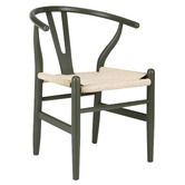 Temple &amp; Webster Olive Hans Wegner Wishbone Replica Solid Beech Wood Dining Chairs