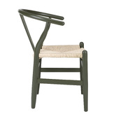 Temple &amp; Webster Olive Hans Wegner Wishbone Replica Solid Beech Wood Dining Chairs