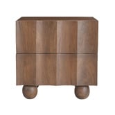 Temple &amp; Webster Hendry Mango Wood Bedside Table