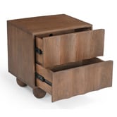 Temple &amp; Webster Hendry Mango Wood Bedside Table