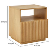 Temple &amp; Webster Mia Mango Wood Bedside Table