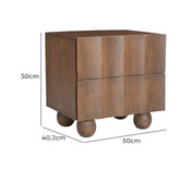 Temple &amp; Webster Hendry Mango Wood Bedside Table