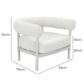 Temple &amp; Webster Palmira Boucl&eacute; Outdoor Armchair