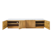 Temple &amp; Webster Mia Mango Wood &amp; Marble TV Unit