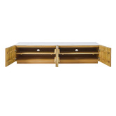 Temple &amp; Webster Mia Mango Wood &amp; Marble TV Unit