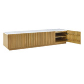 Temple &amp; Webster Mia Mango Wood &amp; Marble TV Unit
