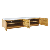 Temple &amp; Webster Mia Mango Wood &amp; Marble TV Unit