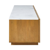 Temple &amp; Webster Mia Mango Wood &amp; Marble TV Unit