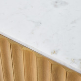 Temple &amp; Webster Mia Mango Wood &amp; Marble TV Unit