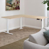 Temple &amp; Webster Leo Electric Sit &amp; Stand Corner Desk