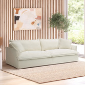 Temple &amp; Webster Softy 4 Seater Premium Slipcover Sofa