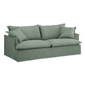 Temple &amp; Webster Softy Premium 3 Seater Queen Slipcover Sofa Bed