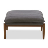 Temple &amp; Webster Aldric Genuine Leather Ottoman