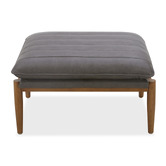 Temple &amp; Webster Aldric Genuine Leather Ottoman