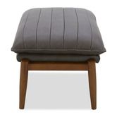 Temple &amp; Webster Aldric Genuine Leather Ottoman