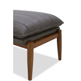 Temple &amp; Webster Aldric Genuine Leather Ottoman