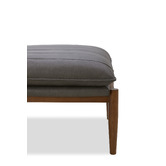 Temple &amp; Webster Aldric Genuine Leather Ottoman