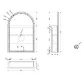Temple &amp; Webster Soho 600mm Arch LED Mirrored Shaving Cabinet
