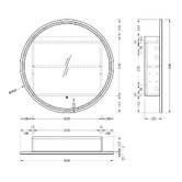Temple &amp; Webster Soho 800mm Round LED Mirrored Shaving Cabinet
