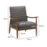 Temple &amp; Webster Aldric Genuine Leather Armchair