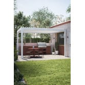 Temple &amp; Webster Arki Louvred Steel &amp; Aluminium Gazebo