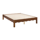 Temple &amp; Webster Evelyn Wavy Pine Wood Bed Base