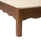 Temple &amp; Webster Evelyn Wavy Pine Wood Bed Base
