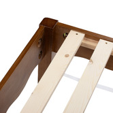 Temple &amp; Webster Evelyn Wavy Pine Wood Bed Base
