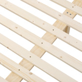 Temple &amp; Webster Evelyn Wavy Pine Wood Bed Base