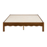 Temple &amp; Webster Evelyn Wavy Pine Wood Bed Base