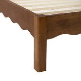 Temple &amp; Webster Evelyn Wavy Pine Wood Bed Base