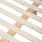 Temple &amp; Webster Evelyn Wavy Pine Wood Bed Base