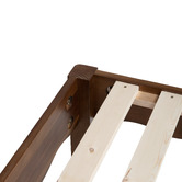 Temple &amp; Webster Evelyn Wavy Pine Wood Bed Base