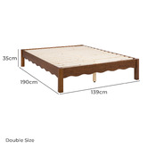 Temple &amp; Webster Evelyn Wavy Pine Wood Bed Base