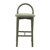Temple &amp; Webster 65.5cm Lottie Arched Solid Beech Wood Bar Stool