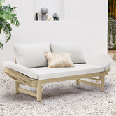 Temple &amp; Webster Martinique Acacia Wood Outdoor Daybed